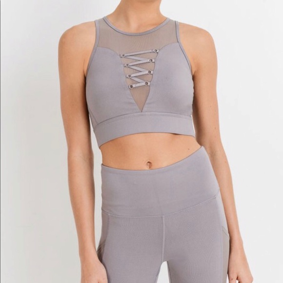 Other - ⚡️last 1 sale⚡️ Mesh Sports Bra with Lace
